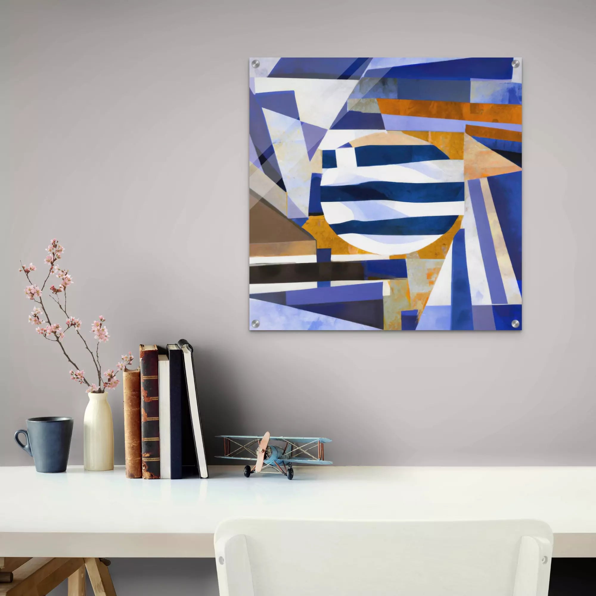 Greece - Flag Inspired Art