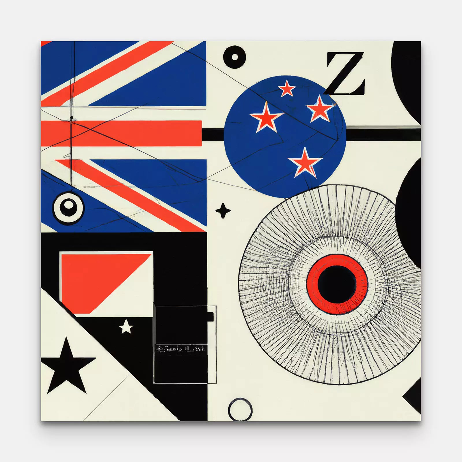 New Zealand - Flag Inspired Art