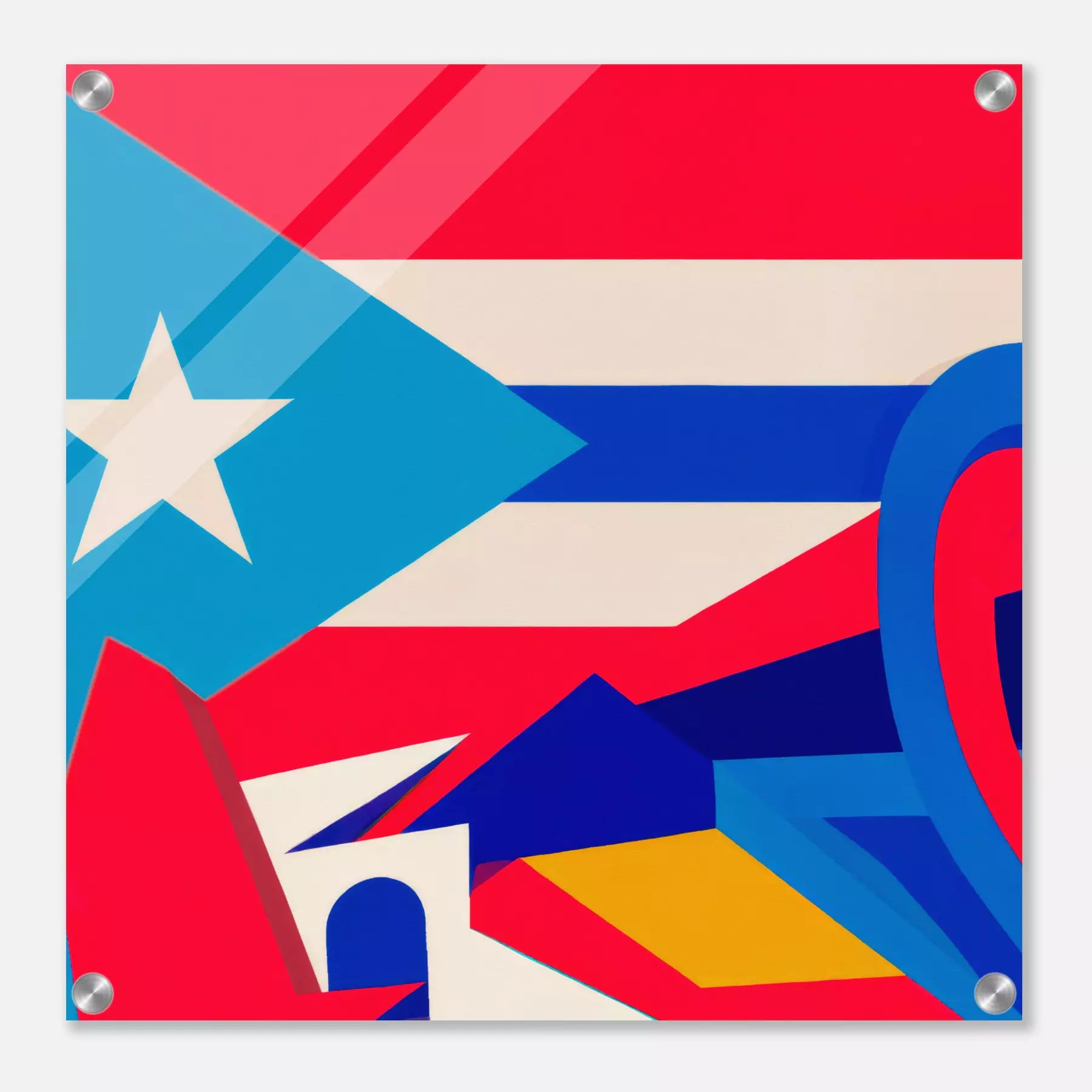 Puerto Rico - Flag Inspired Art